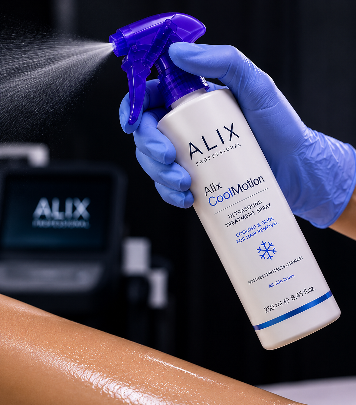 ALIX CoolMotion Anwendung mit Handschuh
